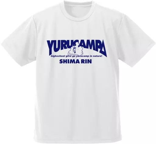 ゆるキャン△ シルエット志摩リン ドライTシャツ/WHITE-M - AniSmile