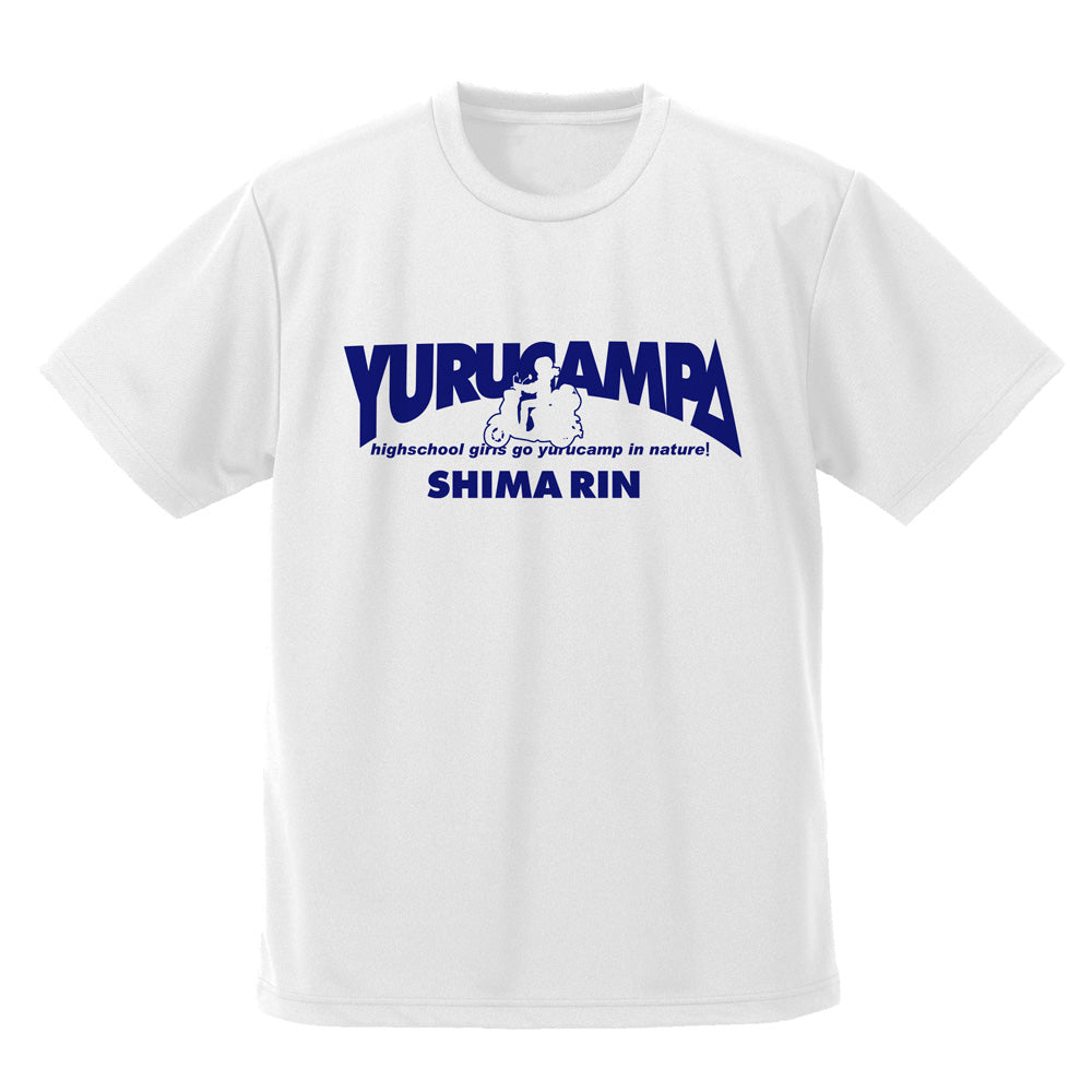 ゆるキャン△ シルエット志摩リン ドライTシャツ/WHITE-S - AniSmile