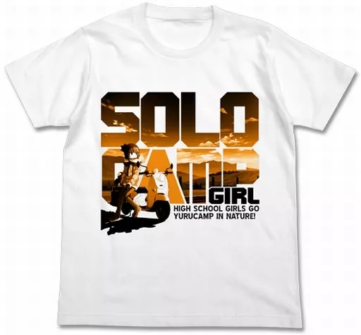 ゆるキャン△ ソロキャンガール Tシャツ/WHITE-L - AniSmile