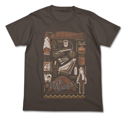 ゆるキャン△ Tシャツ/CHARCOAL-S - AniSmile