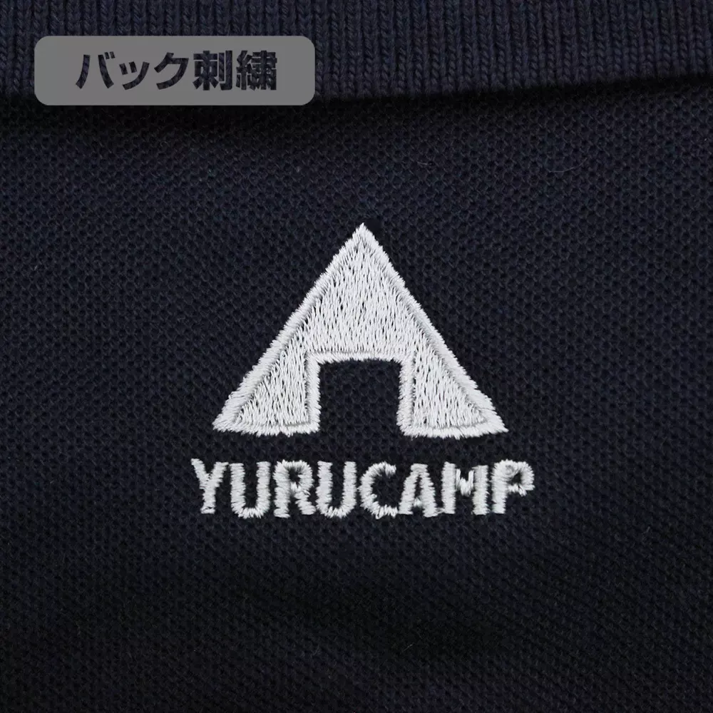ゆるキャン△ 刺繍ポロシャツ/NAVY-M 图片 4 | AniSmile
