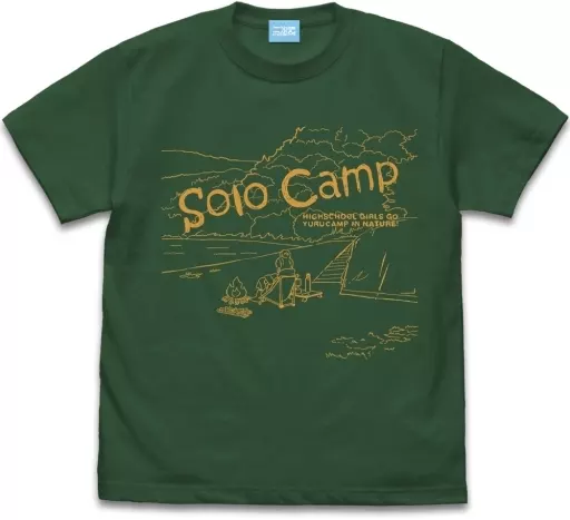 ゆるキャン△ リンのソロキャンプ Tシャツ/IVY GREEN-L - AniSmile