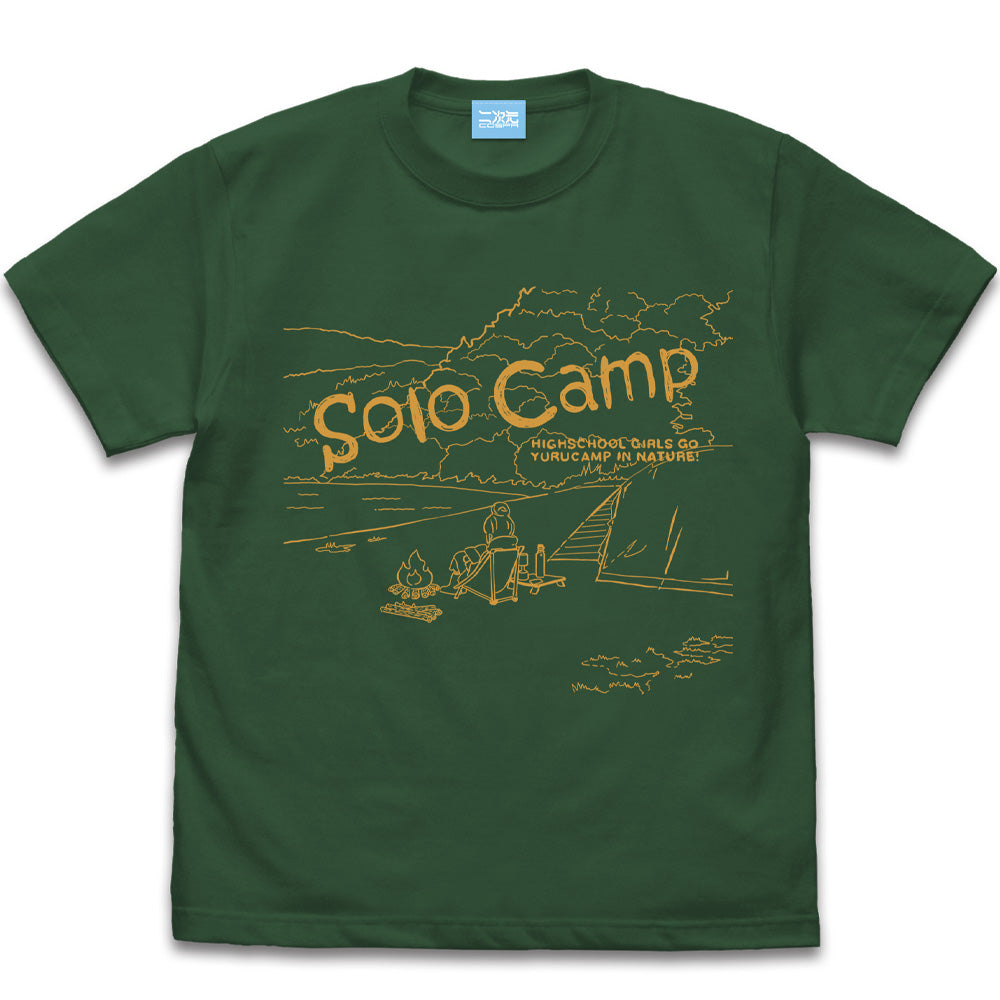 ゆるキャン△ リンのソロキャンプ Tシャツ/IVY GREEN-S - AniSmile