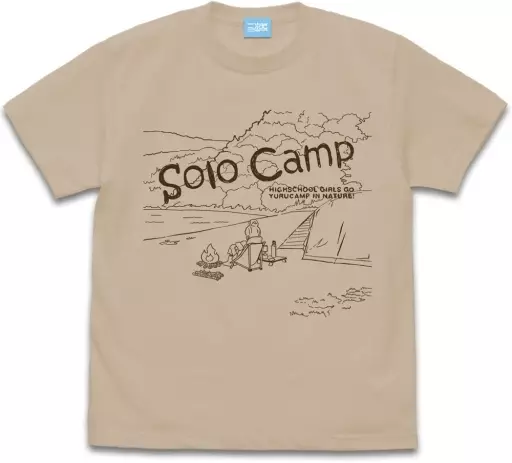 ゆるキャン△ リンのソロキャンプ Tシャツ/LIGHT BEIGE-L - AniSmile