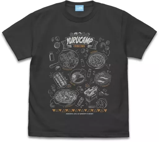ゆるキャン△ キャンプグルメ Tシャツ/SUMI-XL - AniSmile