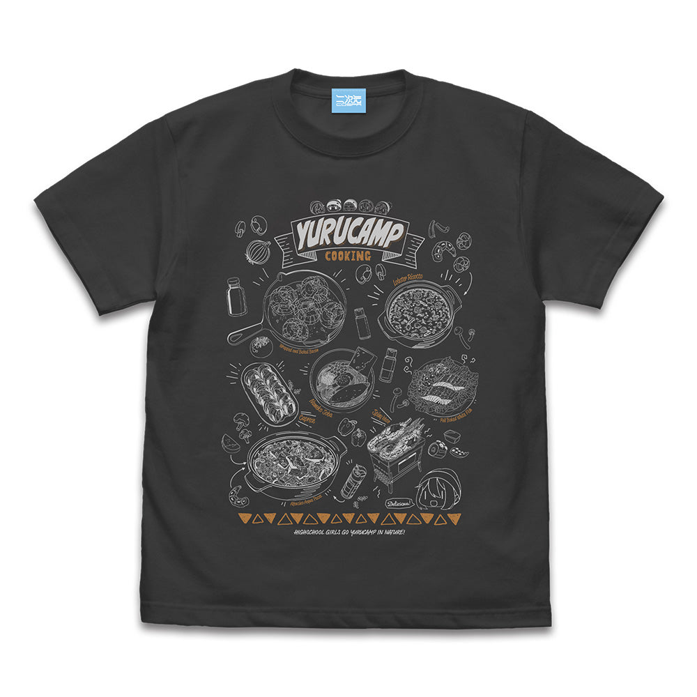 ゆるキャン△ キャンプグルメ Tシャツ/SUMI-S - AniSmile