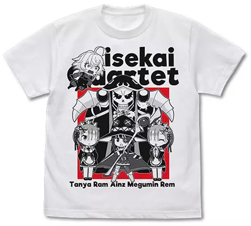 異世界かるてっと Tシャツ/WHITE-XL - 公式商品画像 | AniSmile