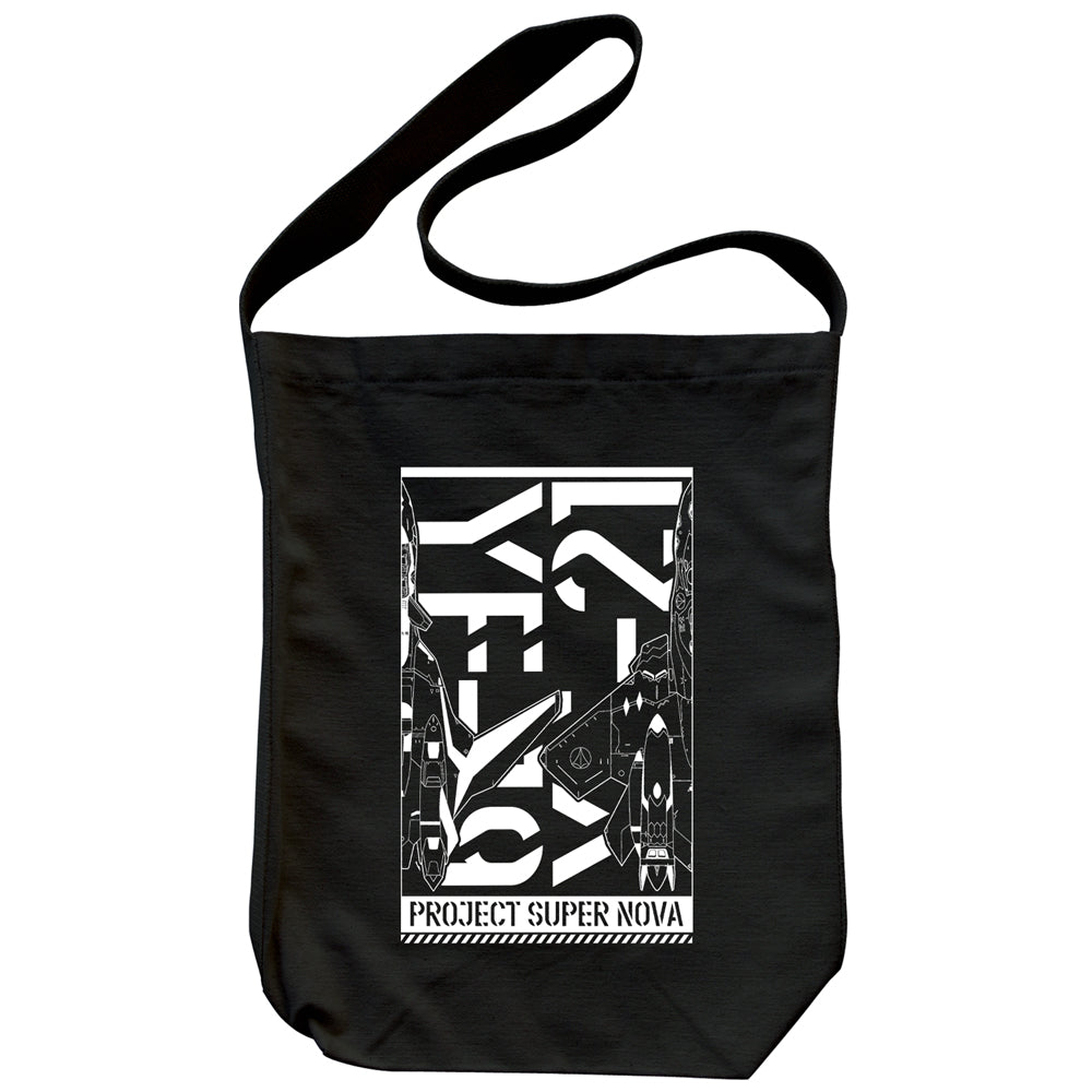マクロスプラス YF-19/YF-21 ショルダートート/BLACK - 公式商品画像 | AniSmile