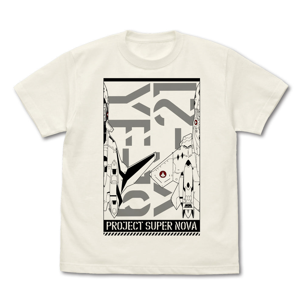 マクロスプラス YF-19/YF-21 Tシャツ/VANILLA WHITE-S - 公式商品画像 | AniSmile