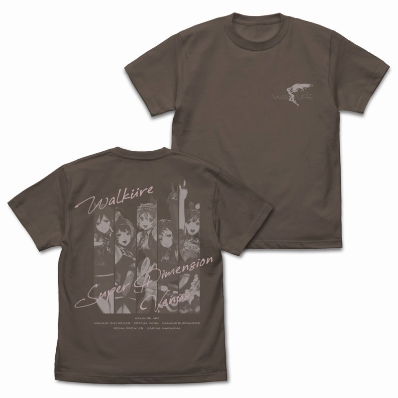 マクロスΔ We're ワルキューレ Tシャツ/CHARCOAL-S - 公式商品画像 | AniSmile