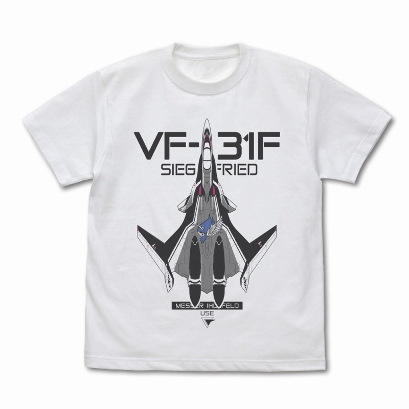 マクロスΔ VF-31F ジークフリード Tシャツ/WHITE-XL 画像 2 | AniSmile