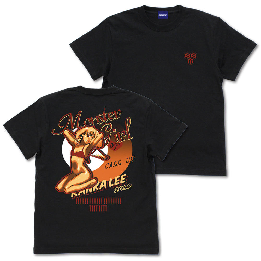 マクロスFrontier ノーズアートランカ Tシャツ/BLACK-S - 公式商品画像 | AniSmile