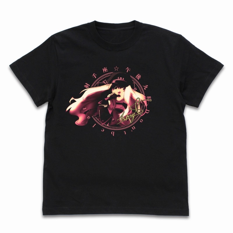 マクロスF 射手座☆午後九時 Don't be late Tシャツ/BLACK-L - 公式商品画像 | AniSmile