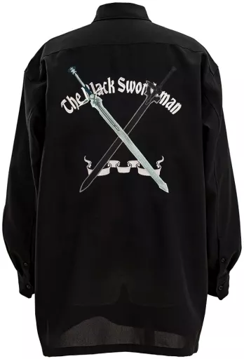 ソードアート・オンライン 黒の剣士 刺繍シャツ/BLACK-L - 官方商品图片 | AniSmile