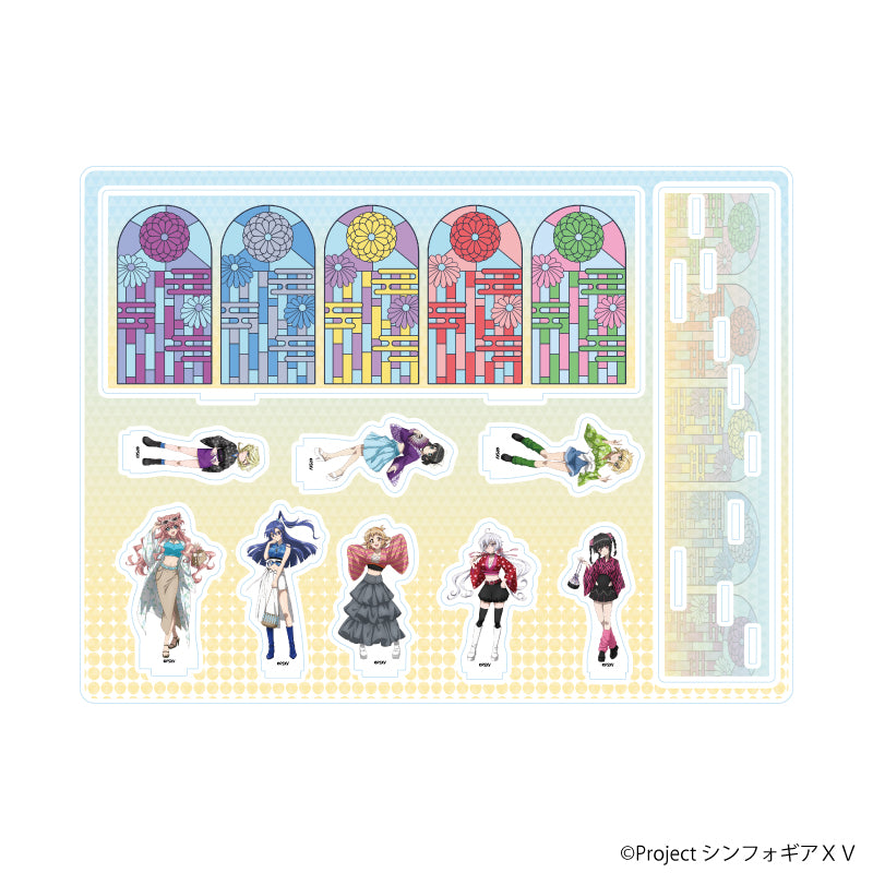 アクリルジオラマ「戦姫絶唱シンフォギアXV」02/集合デザイン 着物×Y2KVer.(描き下ろしイラスト) - official product image | AniSmile