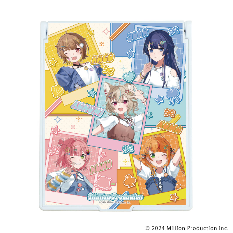 デカキャラミラー「Million Production」01/集合デザイン お揃いTシャツver.(描き起こしイラスト) - 公式商品画像 | AniSmile