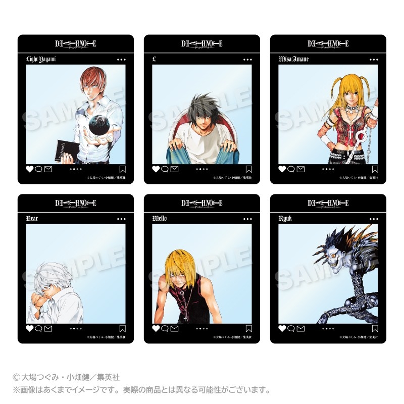 DEATH NOTE トレーディングSNS風クリアカード2 - 公式商品画像 | AniSmile