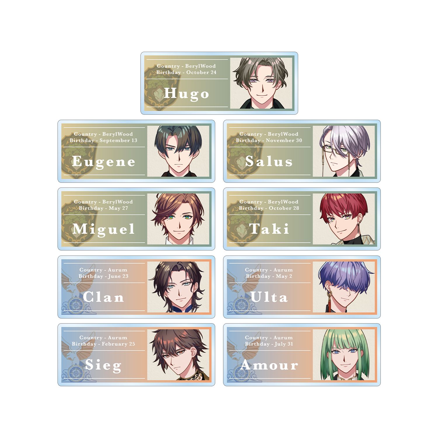 廻らぬ星のステラリウム トレーディングアクリルネームプレート ver.B(単位/単品) - 公式商品画像 | AniSmile