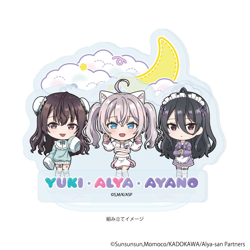 アクリルスタンドプレート「時々ボソッとロシア語でデレる隣のアーリャさん」10/アーリャ&有希&綾乃 ゆめかわver.(ミニキャライラスト) Image 2 | AniSmile