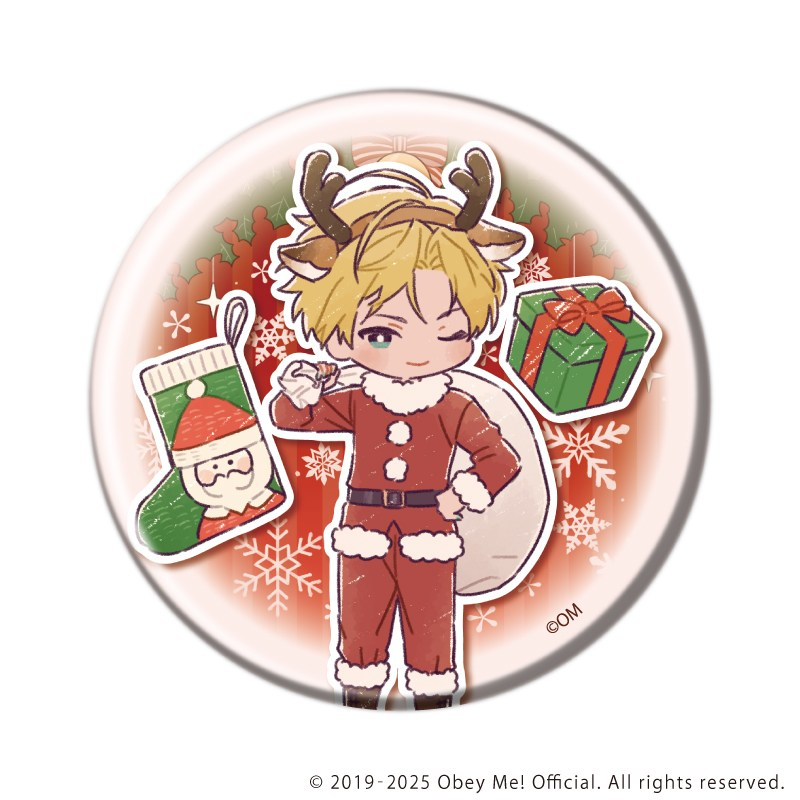 缶バッジ「Obey Me! Nightbringer」29/クリスマスver.ブラインド(全7種)(レトロアートイラスト) 画像 5 | AniSmile