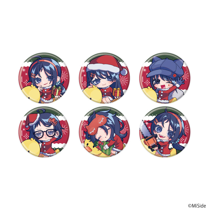 缶バッジ「MiSide : ミサイド」02/クリスマスver. ブラインド(全6種)(ミニキャライラスト) - AniSmile