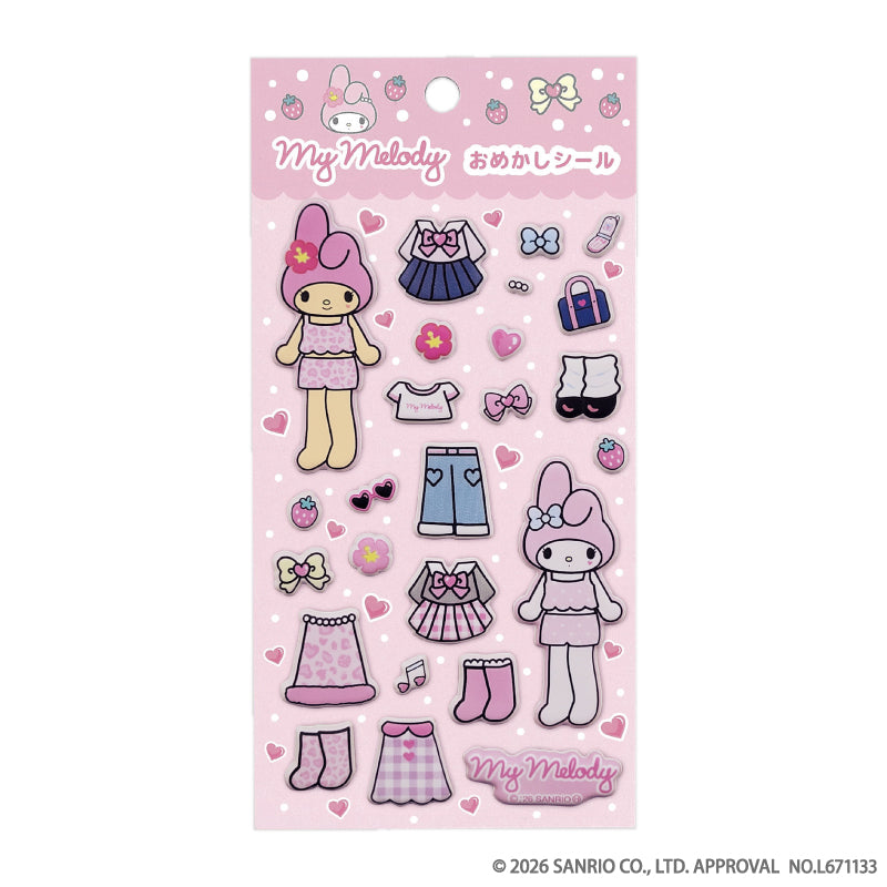 MM♡KU♡KT おめかしシール (マイメロディ) - 公式商品画像 | AniSmile