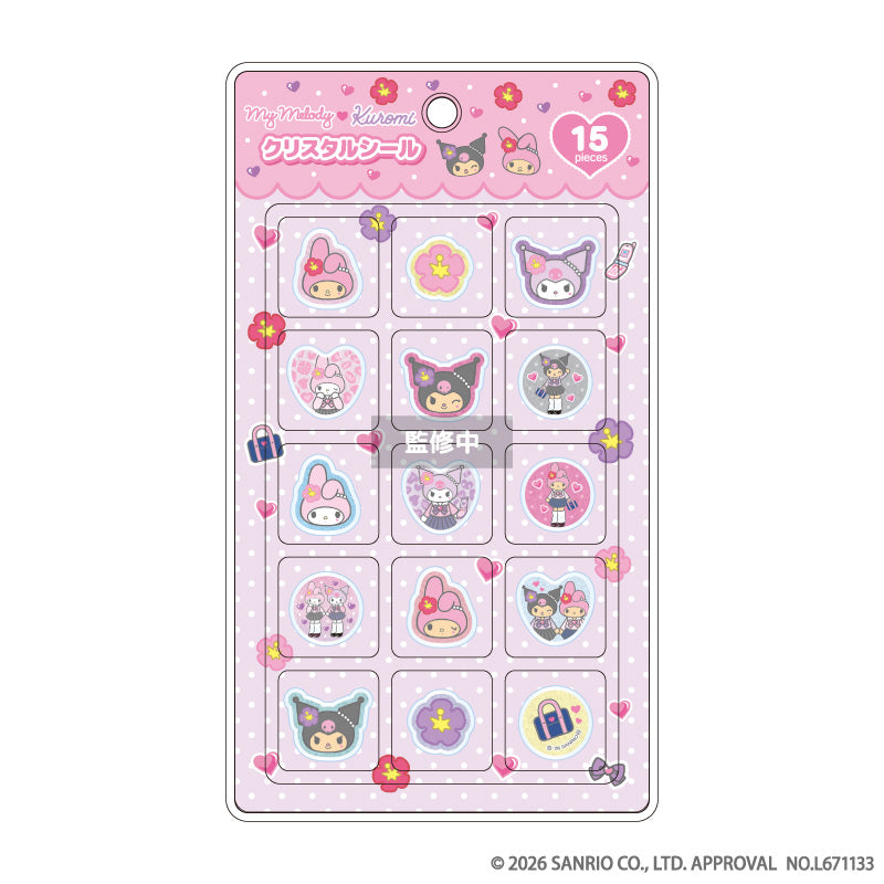 MM♡KU♡KT クリスタルシール (マイメロディ♡クロミ) - 公式商品画像 | AniSmile
