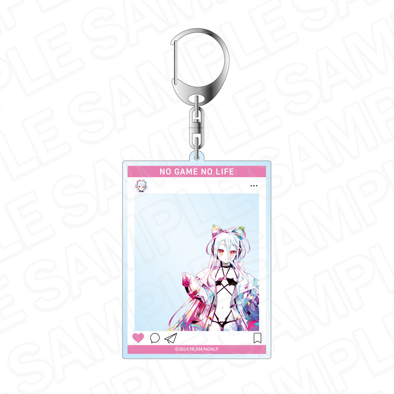 ノーゲーム・ノーライフ SNS風アクリルキーホルダー PALE TONE series 白 サイバーバニー ver. - 公式商品画像 | AniSmile