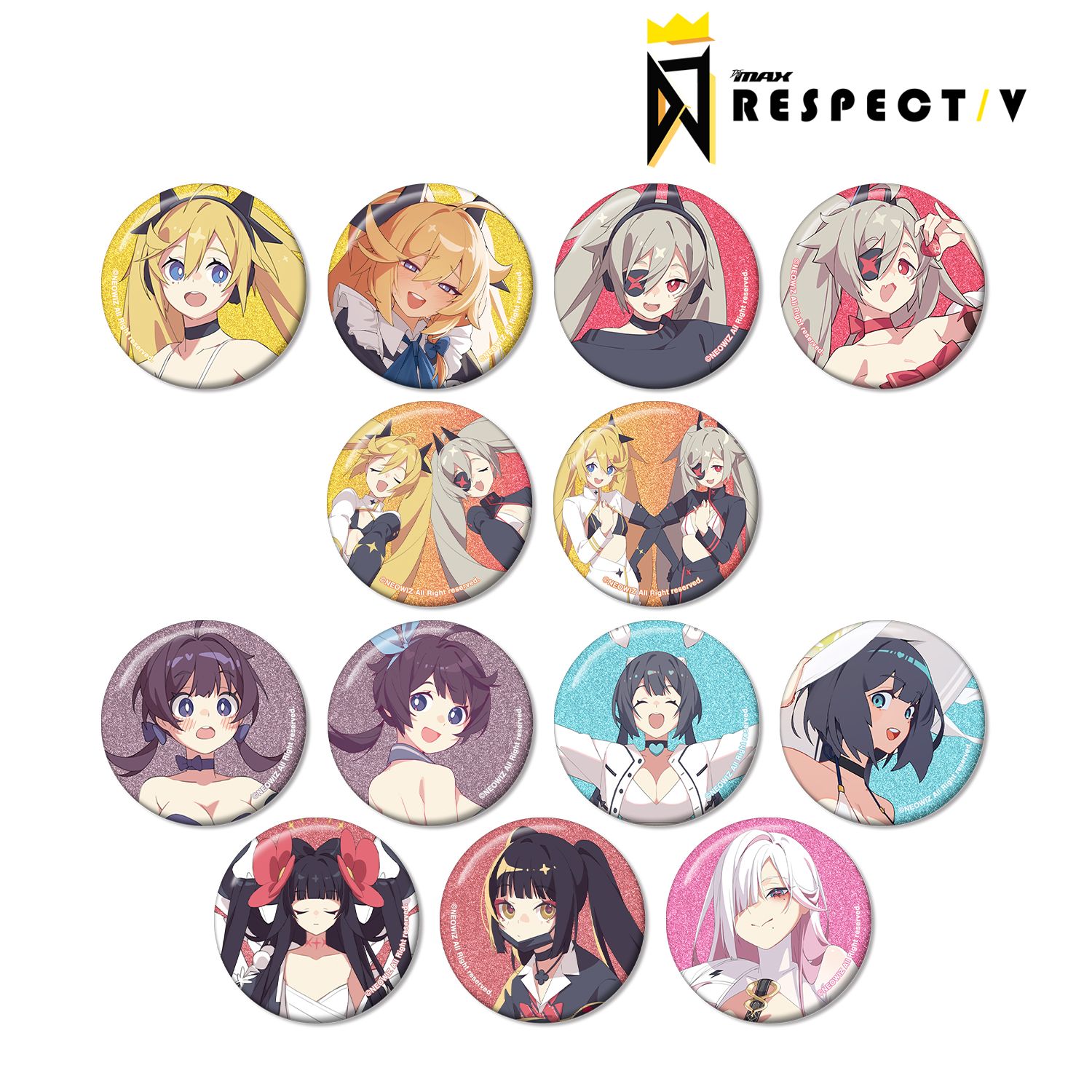 DJMAX RESPECT V トレーディンググリッター缶バッジ(単位/単品) 画像 2 | AniSmile