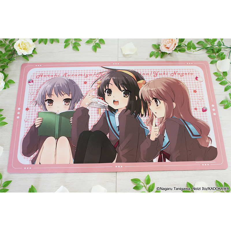 涼宮ハルヒシリーズ デスクマット【ハルヒ&みくる&有希】 画像 3 | AniSmile