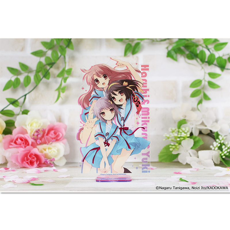 涼宮ハルヒシリーズ アクリルスタンド【ハルヒ&みくる&有希】 画像 2 | AniSmile