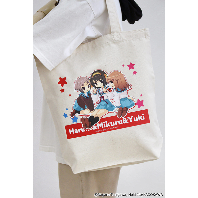 涼宮ハルヒシリーズ キャンバストートバッグ【ハルヒ&みくる&有希】 画像 2 | AniSmile