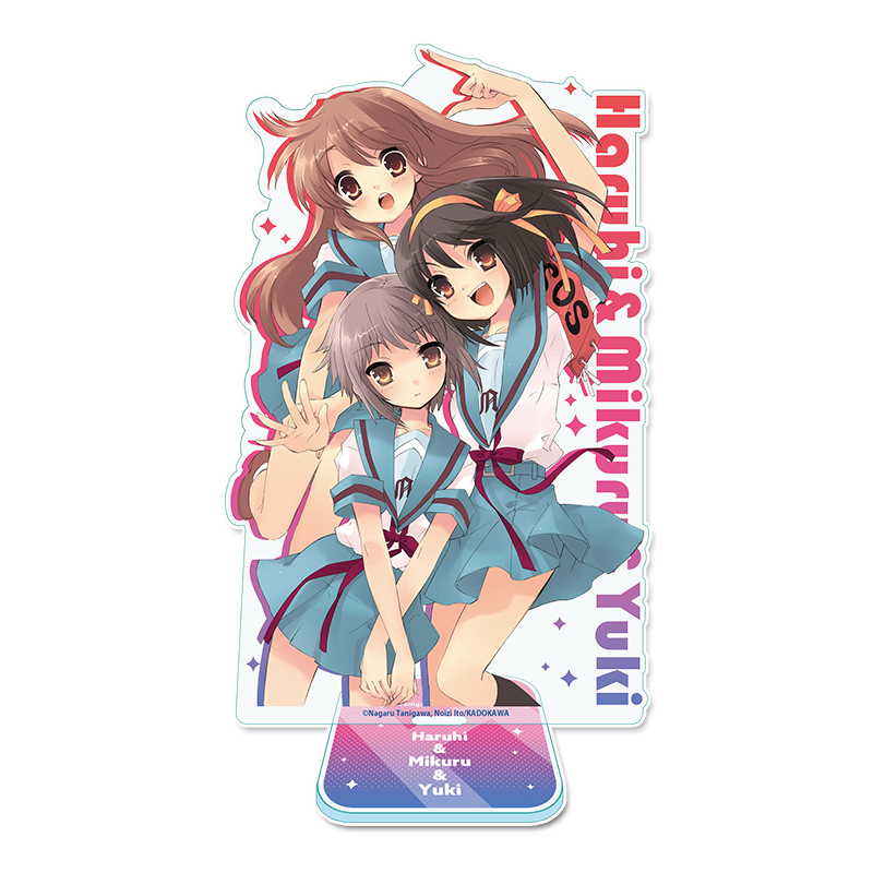 涼宮ハルヒシリーズ アクリルスタンド【ハルヒ&みくる&有希】 画像 3 | AniSmile