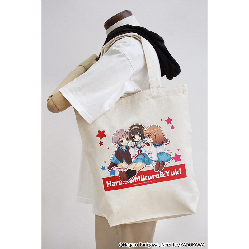 涼宮ハルヒシリーズ キャンバストートバッグ【ハルヒ&みくる&有希】 画像 3 | AniSmile
