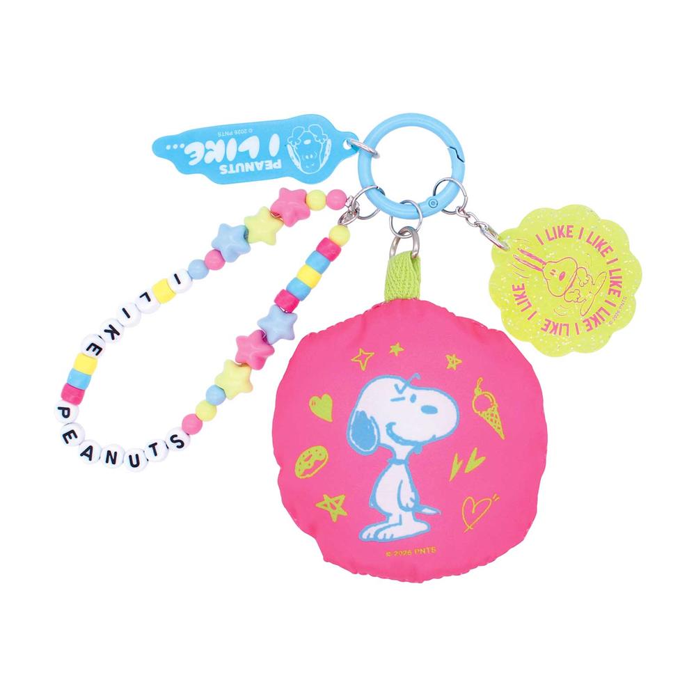 PEANUTS スヌーピーじゃらじゃらクッションキーリング I like…/ピンク - 公式商品画像 | AniSmile