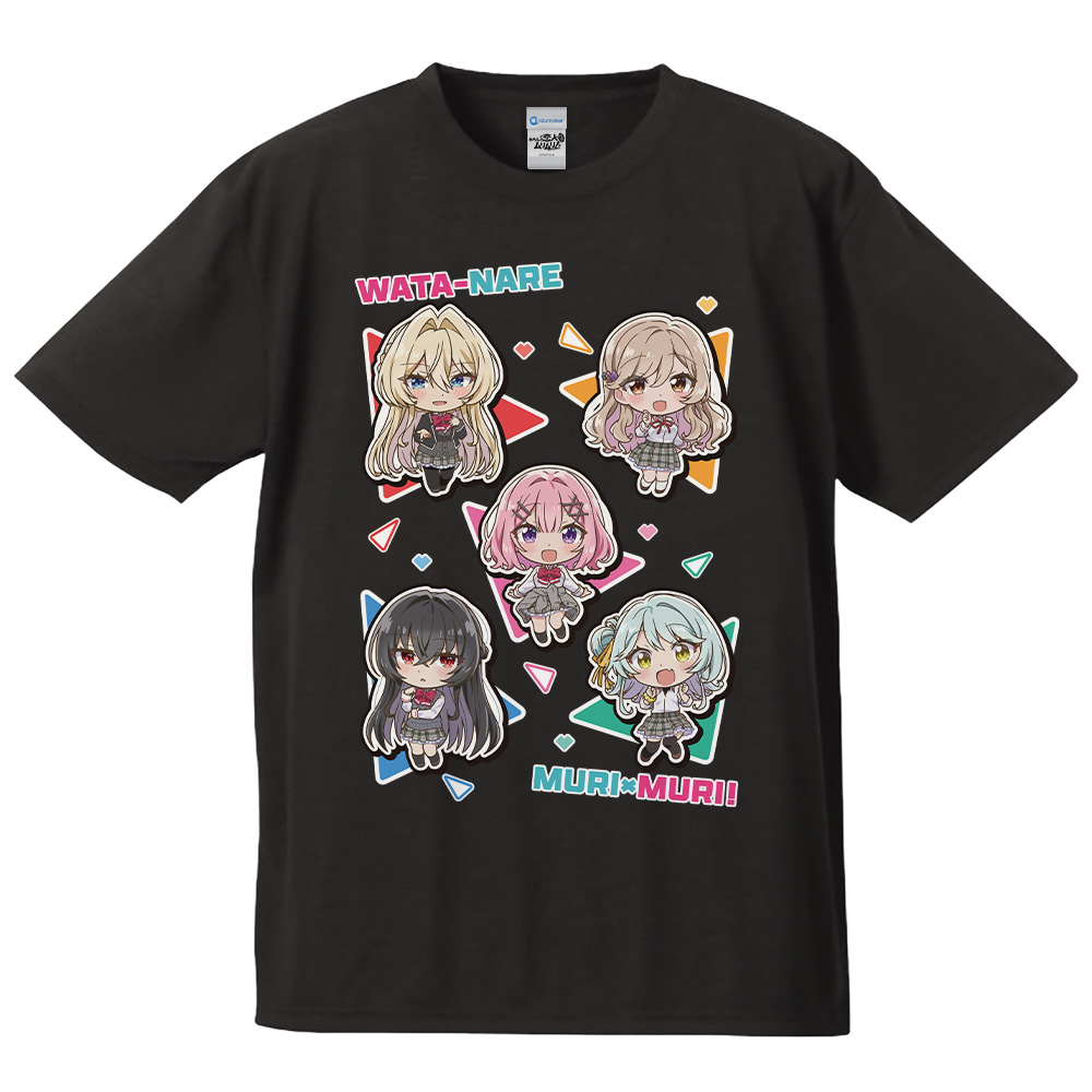 わたしが恋人になれるわけないじゃん、ムリムリ!(※ムリじゃなかった!?) Tシャツ れな子&真唯&紫陽花&紗月&香穂 デフォルメver. Lサイズ 画像 2 | AniSmile