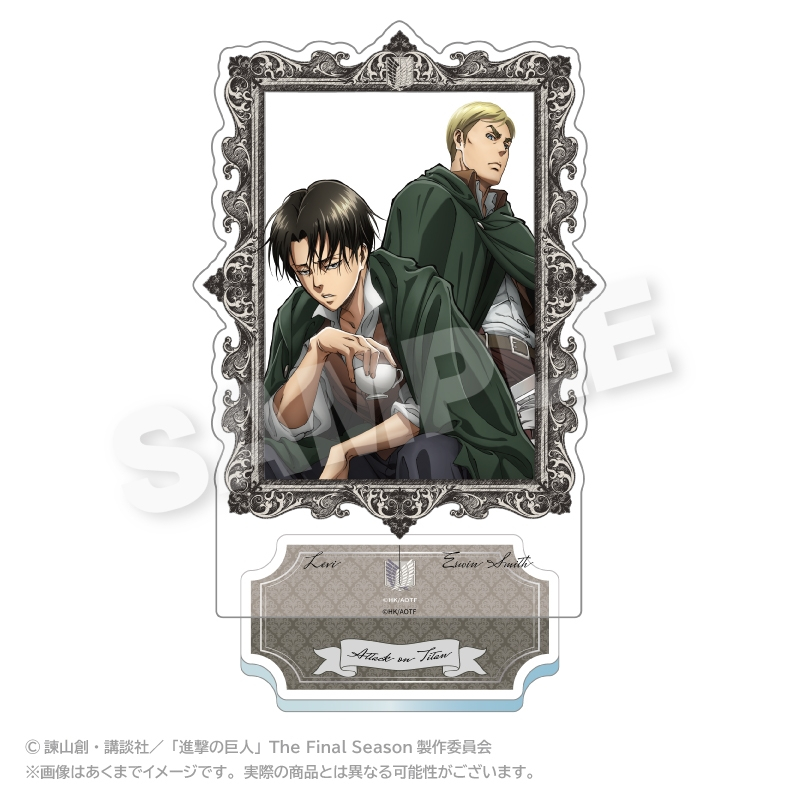 進撃の巨人 額縁アクリルスタンド リヴァイ&エルヴィン - 公式商品画像 | AniSmile
