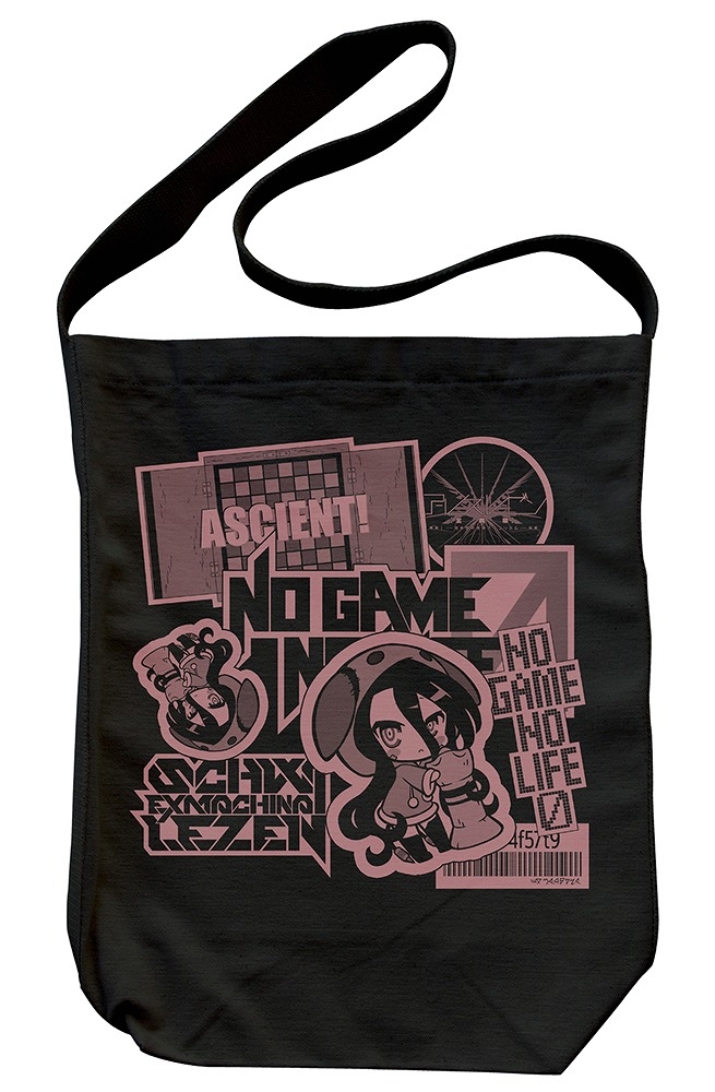 ノーゲーム・ノーライフ ゼロ シュヴィ ステッカー風デザイン ショルダートート/BLACK - 公式商品画像 | AniSmile
