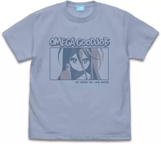 ノーゲーム・ノーライフ 「白」の「オメガぐっじょぶ」ウインドウ Tシャツ/ACID BLUE-M - 公式商品画像 | AniSmile