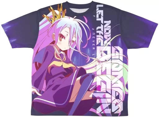 ノーゲーム・ノーライフ 「白」 両面フルグラフィックTシャツ Ver.4.0 WAVE/L - 公式商品画像 | AniSmile
