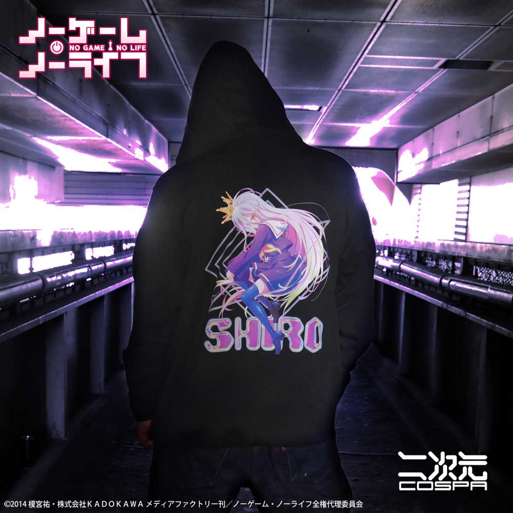 ノーゲーム・ノーライフ 「白」TシャツVer.2.0/NAVY-XL 画像 3 | AniSmile
