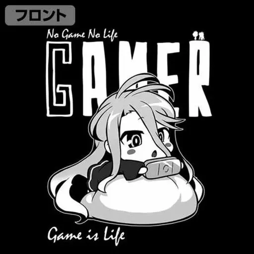 ノーゲーム・ノーライフ 「白」ゲームは人生 Tシャツ/NAVY-XL 画像 2 | AniSmile