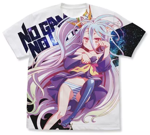 ノーゲーム・ノーライフ 「白」ねこみみVer. フルグラフィックTシャツ/WHITE-XL - 公式商品画像 | AniSmile
