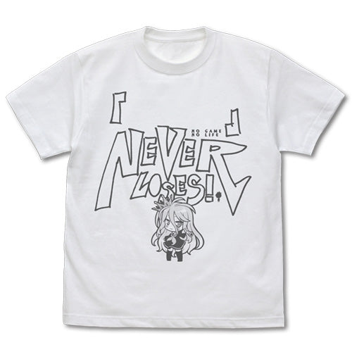 ノーゲーム・ノーライフ 「白」の『 』(くうはく)に敗北はない Tシャツ/WHITE-S - 公式商品画像 | AniSmile