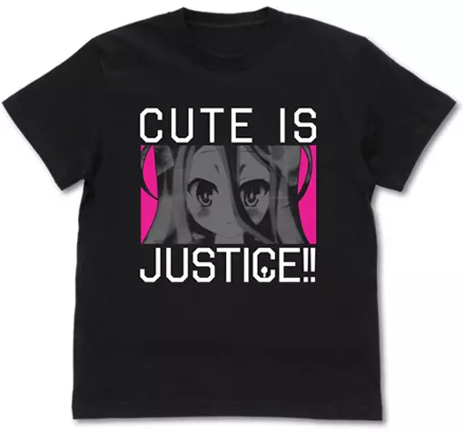 ノーゲーム・ノーライフ かわいいは正義! Tシャツ/BLACK-XL - 公式商品画像 | AniSmile