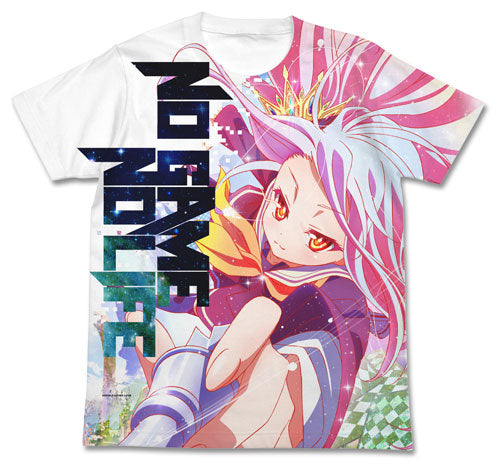 ノーゲーム・ノーライフ 『白』フルグラフィックTシャツ/WHITE-S - 公式商品画像 | AniSmile