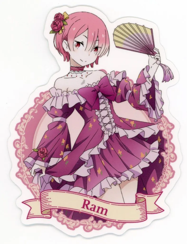 Re:ゼロから始める異世界生活 描き下ろし ラム 屋外対応ステッカー パーティードレスver. - 公式商品画像 | AniSmile