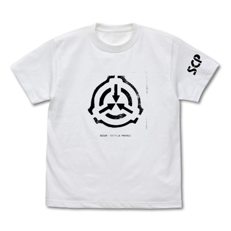 SCP財団 ステンシルロゴ Tシャツ/WHITE-S 画像 2 | AniSmile