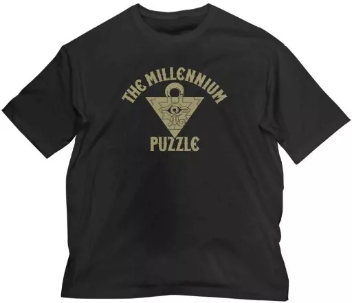 遊☆戯☆王デュエルモンスターズ 千年パズル ビッグシルエットTシャツ/BLACK-L - 公式商品画像 | AniSmile