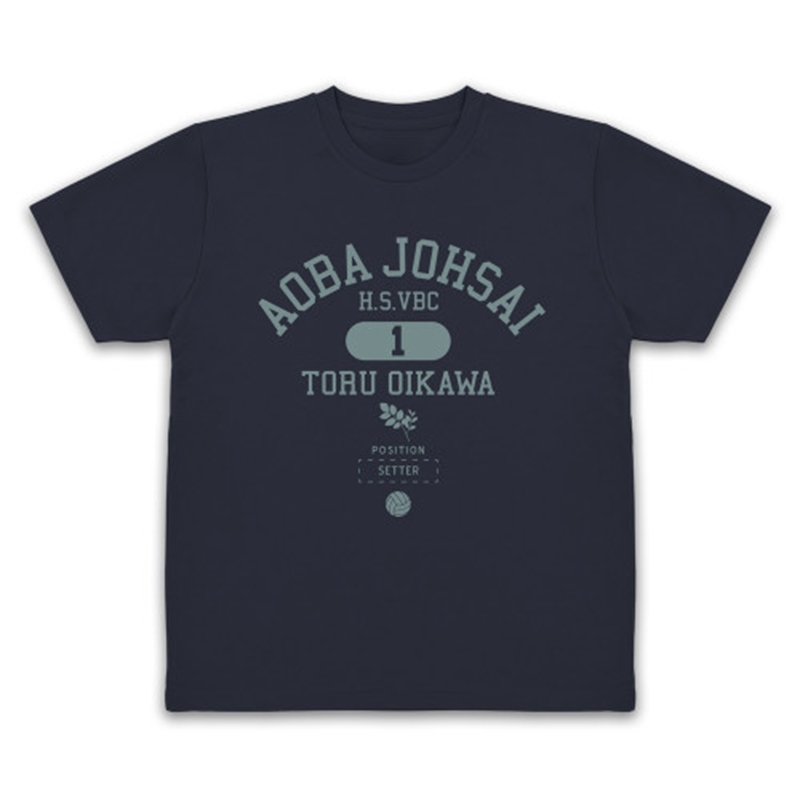 ハイキュー!! 及川 徹 カレッジ ドライTシャツ/NAVY-M 画像 2 | AniSmile